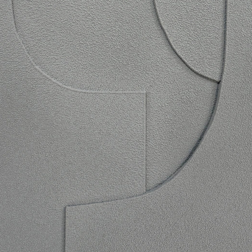 Tela incorniciata Hispanohogar in resina 3D materica geometrica grigia 90x60