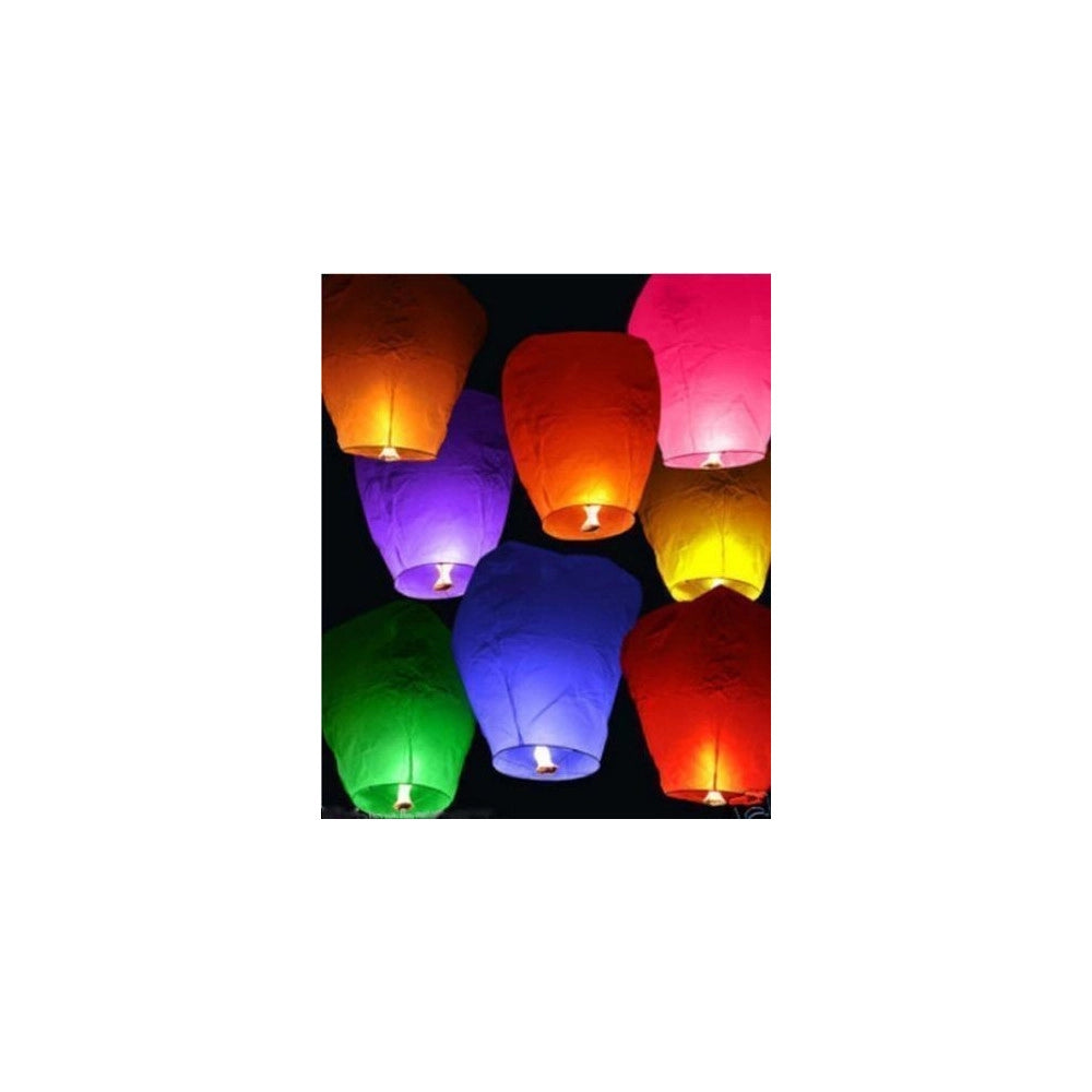 Trade Shop - 20 Pz Lanterne Volanti Sky Lantern Colorate Mongolfiera Lanterna Cinese Vola -