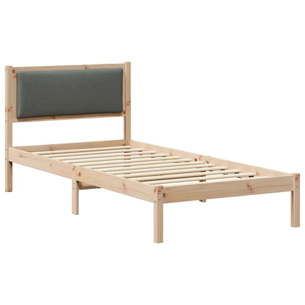 Struttura del letto Grigio scuro 90 x 190 cm Pino massello 878155