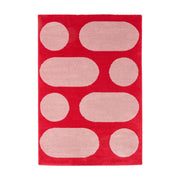 Tappeto da interno con motivo moderno, rosso, rosso