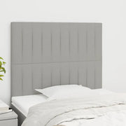Testiera-Testata Decorativa Grigio Chiaro 80x5x118/128 cm Tessuto 466399