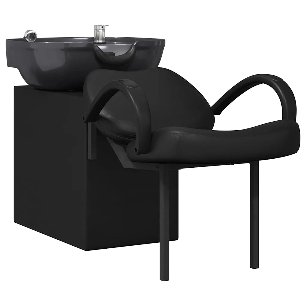 Sedia per Shampoo Nero 136 x 60 x 92 cm PVC 42009070