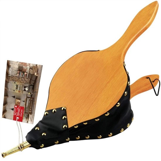 Bolsone per camino grande 48x20cm con braciere in legno e maniglia lunga - attrezzo per camino a legna e barbecue per camping.