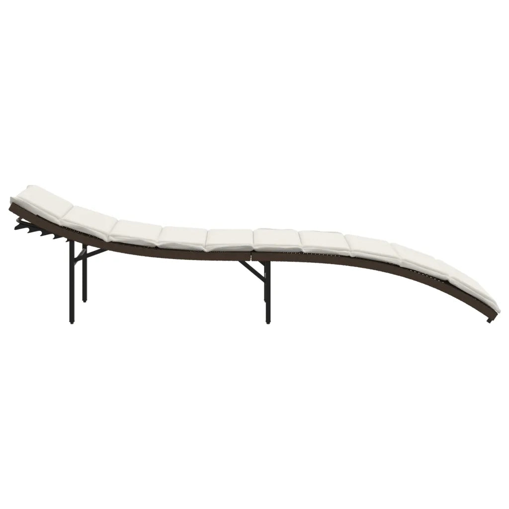 Lettini Prendisole 2 pz con Cuscini Marrone in Polyrattan 3277302