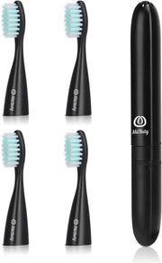 Set di spazzolamento dentale elettrico sonico portatile con 4 teste di spazzola intercambiabili e valigetta da viaggio