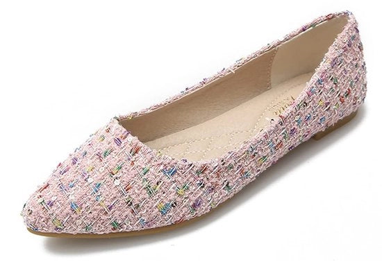 Pantofole a Scopetto in Pelle - Donne - Rosa - Taglia 41 EU - Pumps Eleganti - Pantofole Comfortevoli