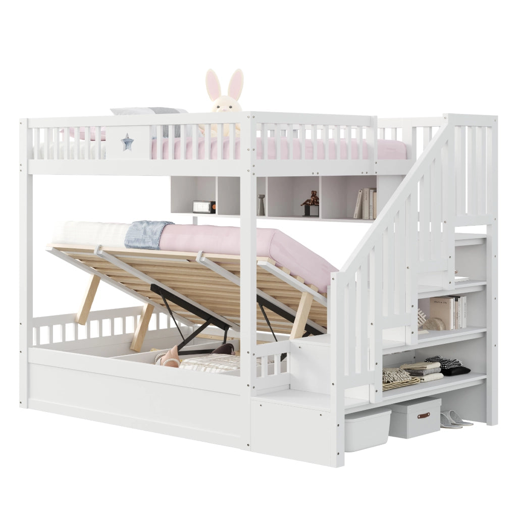 letto a castello legno bianco 140 x 200 cm