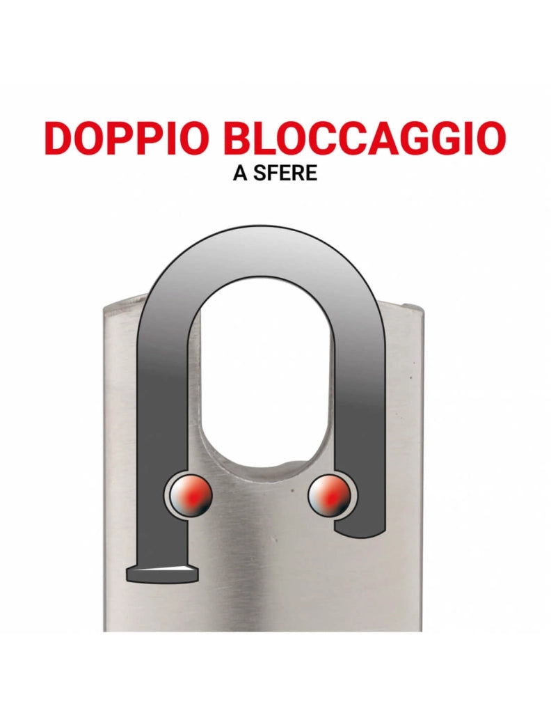 Lucchetto OCTO 70 mm in acciaio, per esterno, 3 chiavi – THIRARD