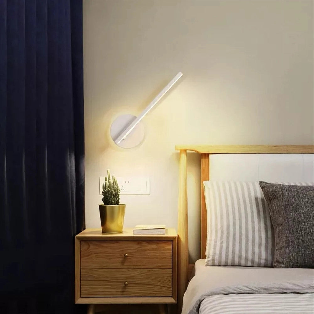 Trade Shop - Applique Da Parete Led 13w Lineare Orientabile Bianco Lampada Luce Naturale 50360 -