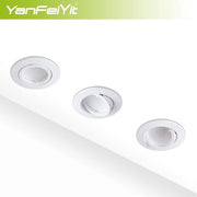 Lampade a LED in abbinamento ultra piano - 5 pezzi | Regolabile - 3W 230V - Modulo ceramico intercambiabile - Bianco caldo 3000K - Inclinabile lampada da soffitto - Bianco opaco rotondo