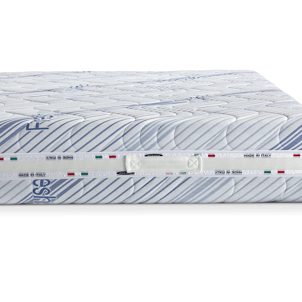 Materasso sfoderabile MADE IN ITALY EMOTION 160X190 con Memory Foam, rivestimento in tessuto antiacaro Fresh Gel e fascia traspirante laterale