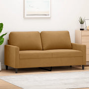 Divano a 2 Posti-Sofa 2 Posti Marrone 140 cm in Velluto 731904