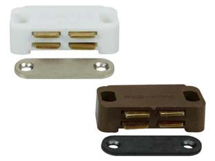 CRICCHETTI MAGNETICI PICCOLI- - mm.45x21x13h. attrazione Kg.3,5 bianco UCN10 - 12 pezzi VAREC