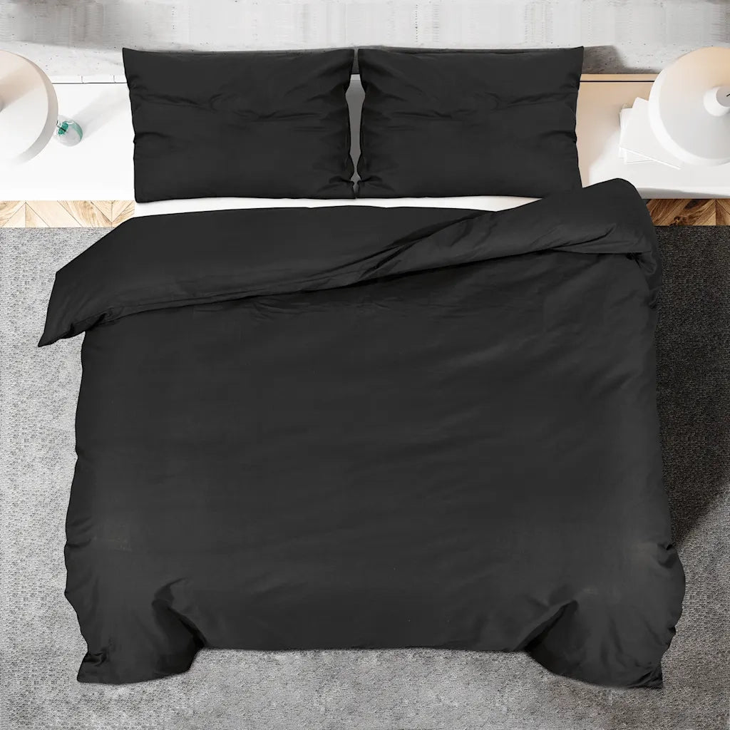 Set Copripiumino Nero 200x200 cm in Cotone CFW2189419
