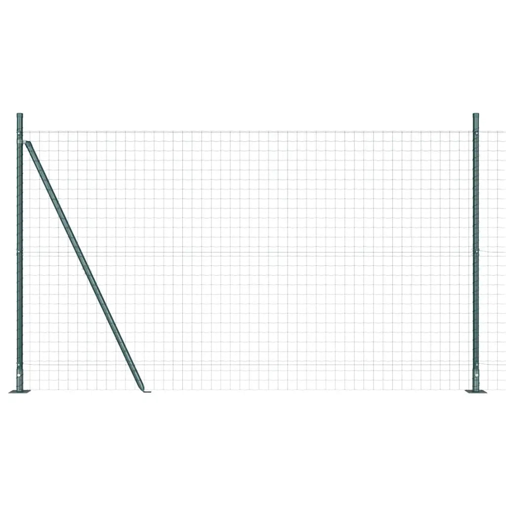 Recinzione da Giardino | Recinzione con pali. Verde 1.5 x 10 m Acciaio
