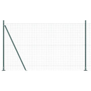 Recinzione da Giardino | Recinzione con pali. Verde 1.5 x 10 m Acciaio