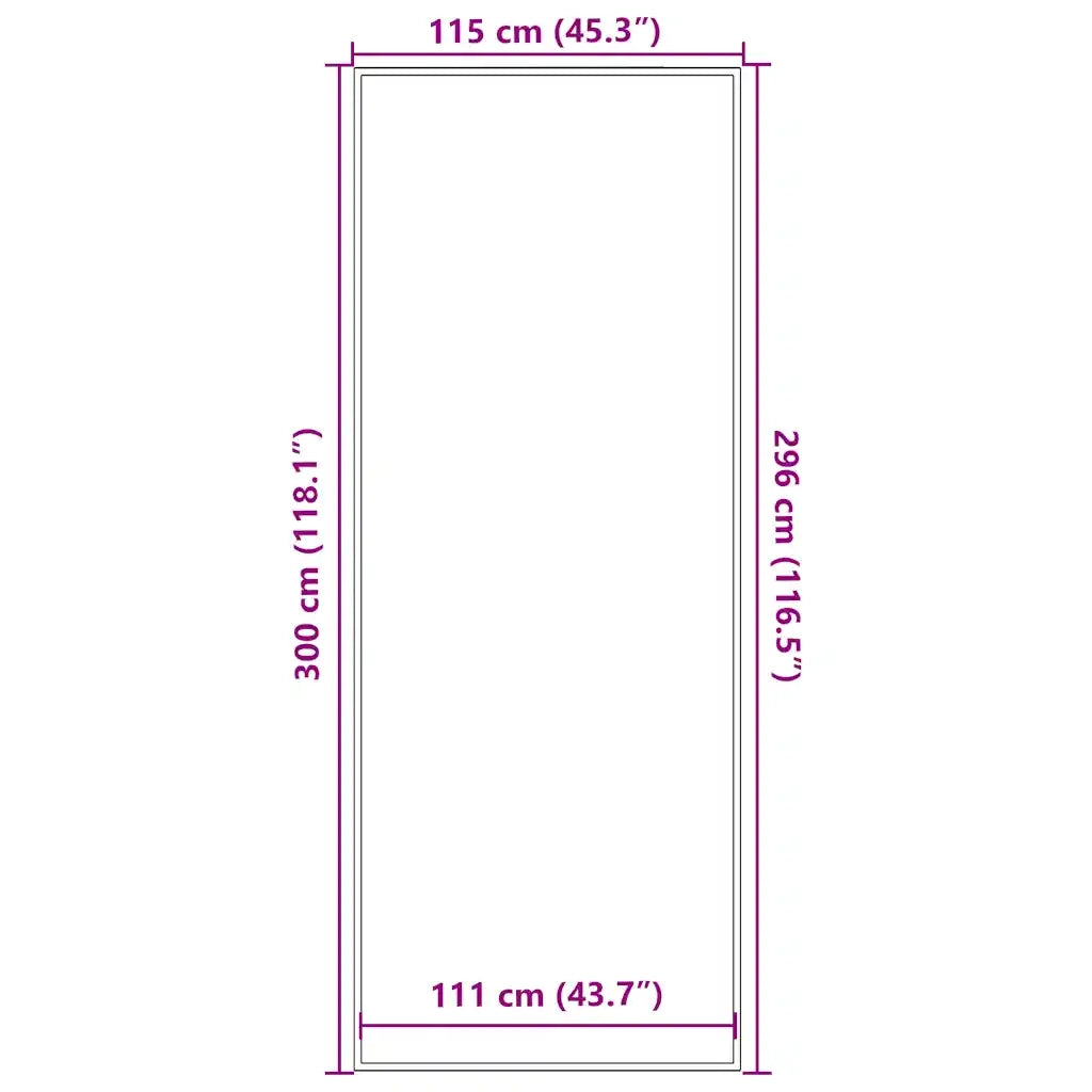 Zerbino Antracite 115x300 cm 4105554