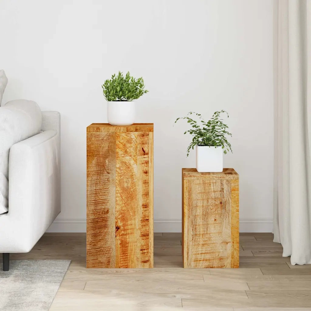 Supporti per piante | Sostegno per piante 2 pz in Legno Massello di Mango