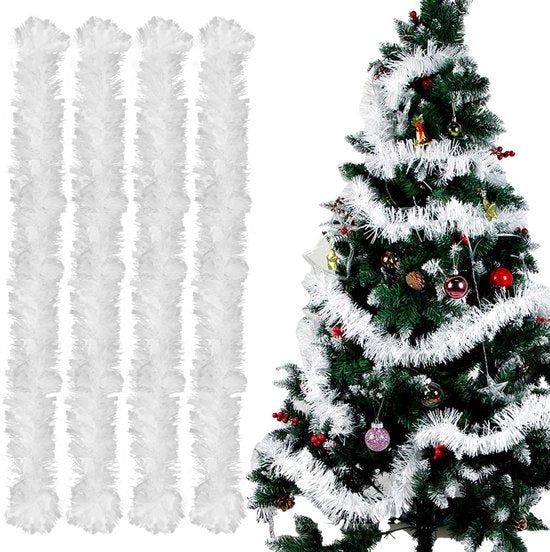 Decorazioni per Natale a 4 pezzi - 2 m di lunghezza - Metallic - Decorazione - Filo di metallo di alta qualità - Duraturo e riutilizzabile - Decorazione natalizia