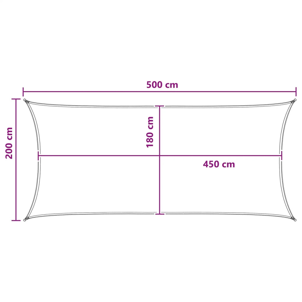 Telo Ombra Blu e Bianco 2 x 5 m HDPE 42032880