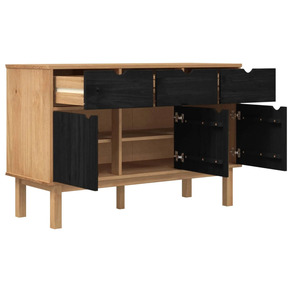 Credenza OTTA Marrone e Nero 114 x 43 x 73,5 cm 42041755