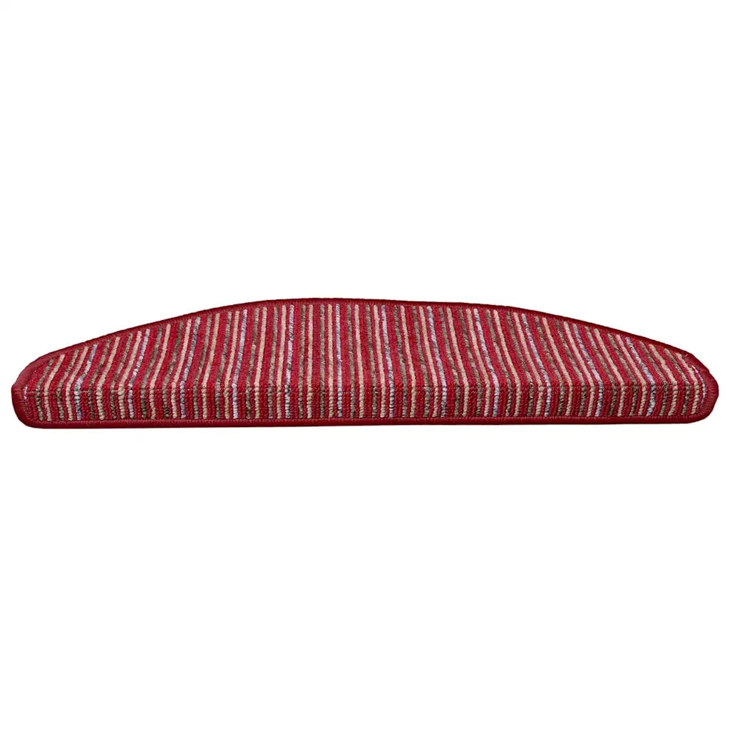 Tappetini per scale autoadesivi 15 pz | Gradini per Scale Rosso 65 x 21 x 4 cm