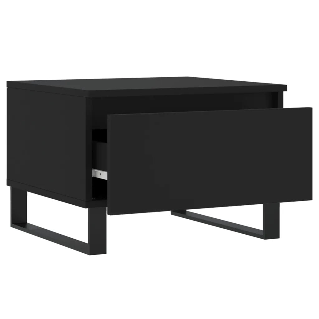Tavolini da Salotto 2pz Neri 50x46x35 cm in Legno Multistrato 830879