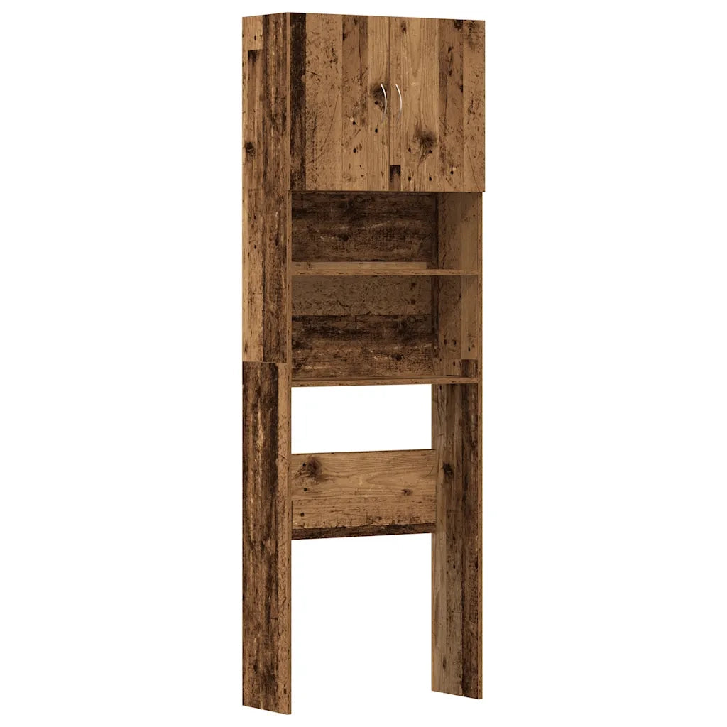 Mobile Lavatrice Legno Antico 64x24x190 cm in Legno Multistrato 859134