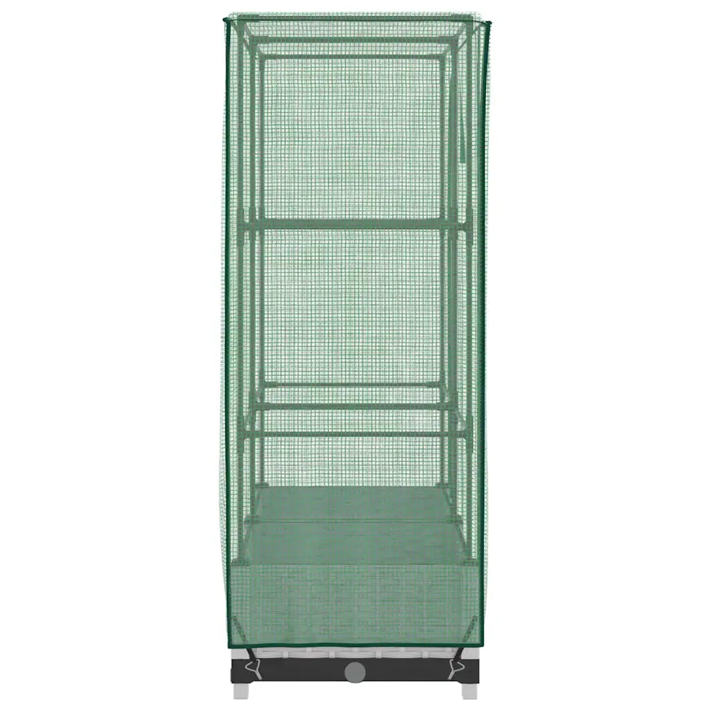 Fioriere | Cassetta per fiori | Letto Rialzato con Copertura Serra Effetto Rattan 80x40x123 cm