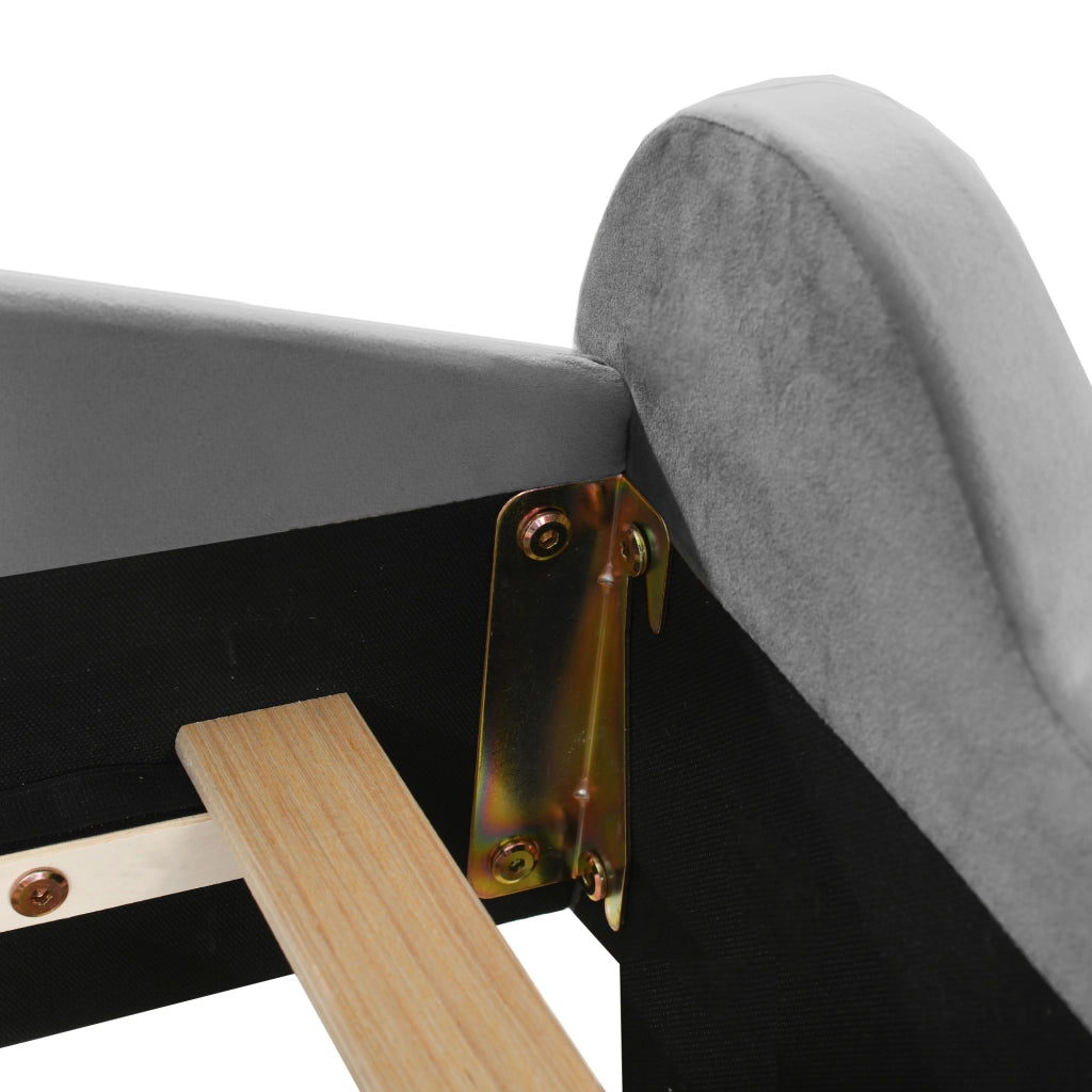 letto imbottito velluto grigio 90 x 200 cm