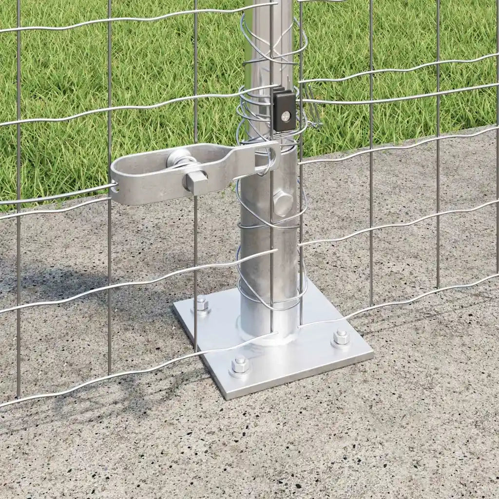 Recinzione con Posto Argento 1,4 x 10 m Acciaio