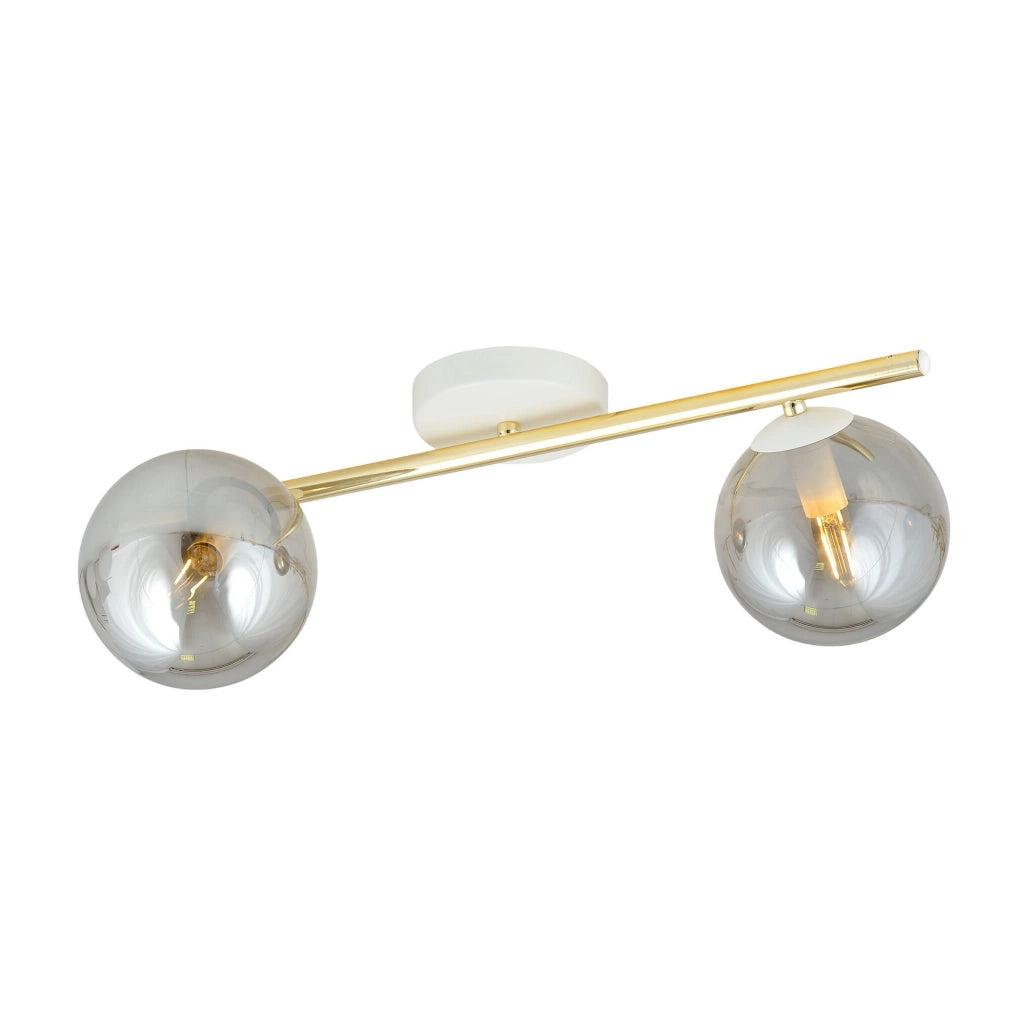 Plafoniera Emibig Splendi 2, 2xE14 oro/grafite 55cm