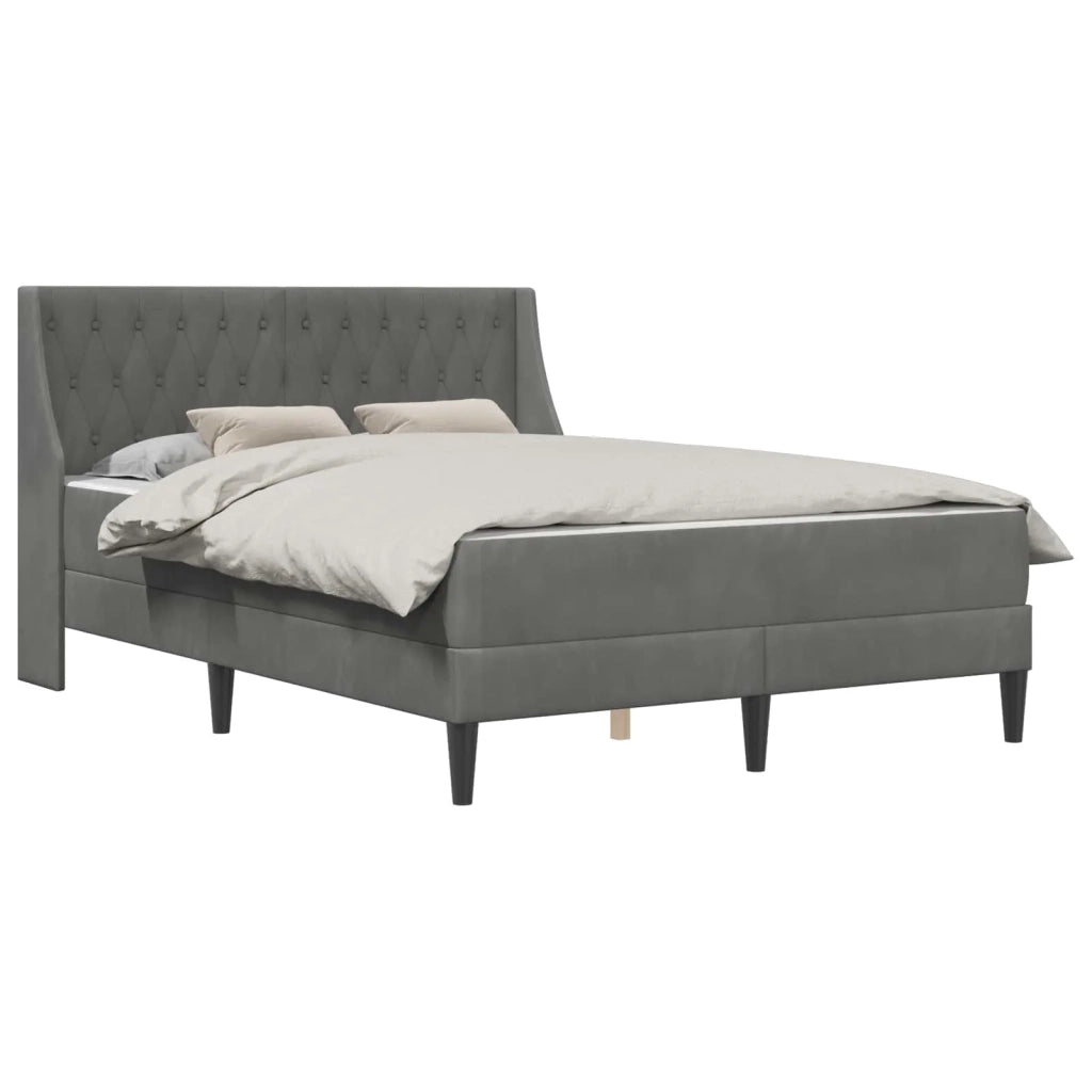 Struttura letto con materasso Grigio scuro 120 x 200 cm Velluto 3414790