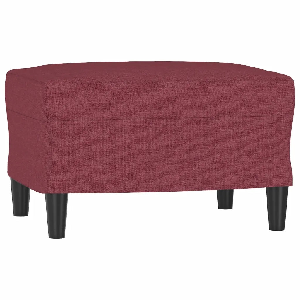 Set di Divani 4 pz con Cuscini Rosso Vino in Tessuto