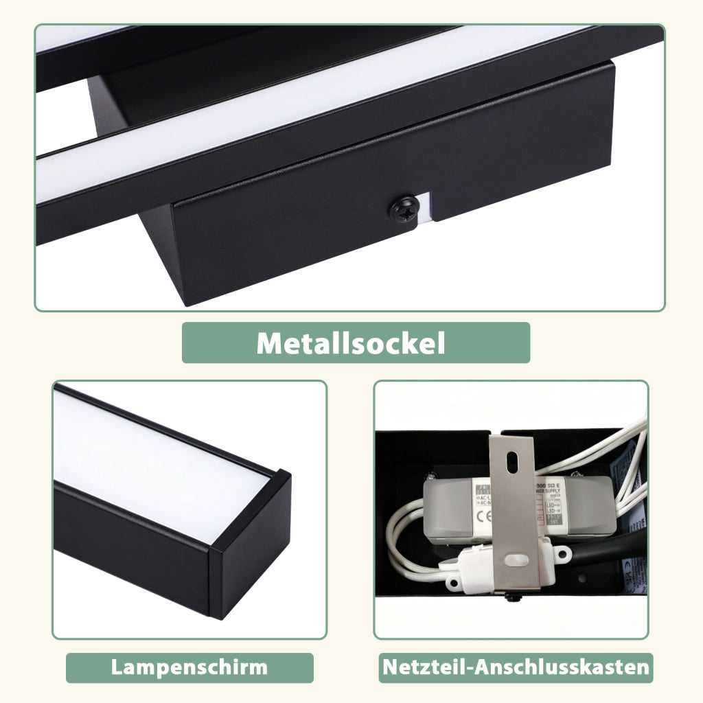 ZMH Lampada da Soffitto LED 12W 4000K Neutrale Moderna 61 5cm per Corridoio Soggiorno Sala da Pranzo