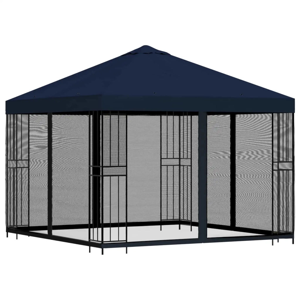 Gazebo | Pergolato da giardino con pareti laterali 3 x 3 m Blu