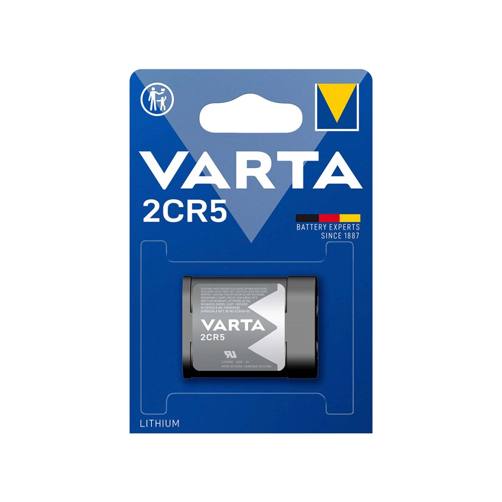 Blocco Batteria al Litio per Fotocamera 2CR5 6V 1400mAh Grigio scuro Varta