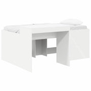 Letto alto per Bambini | Letto Infantile | Lettino con scrivania Bianco