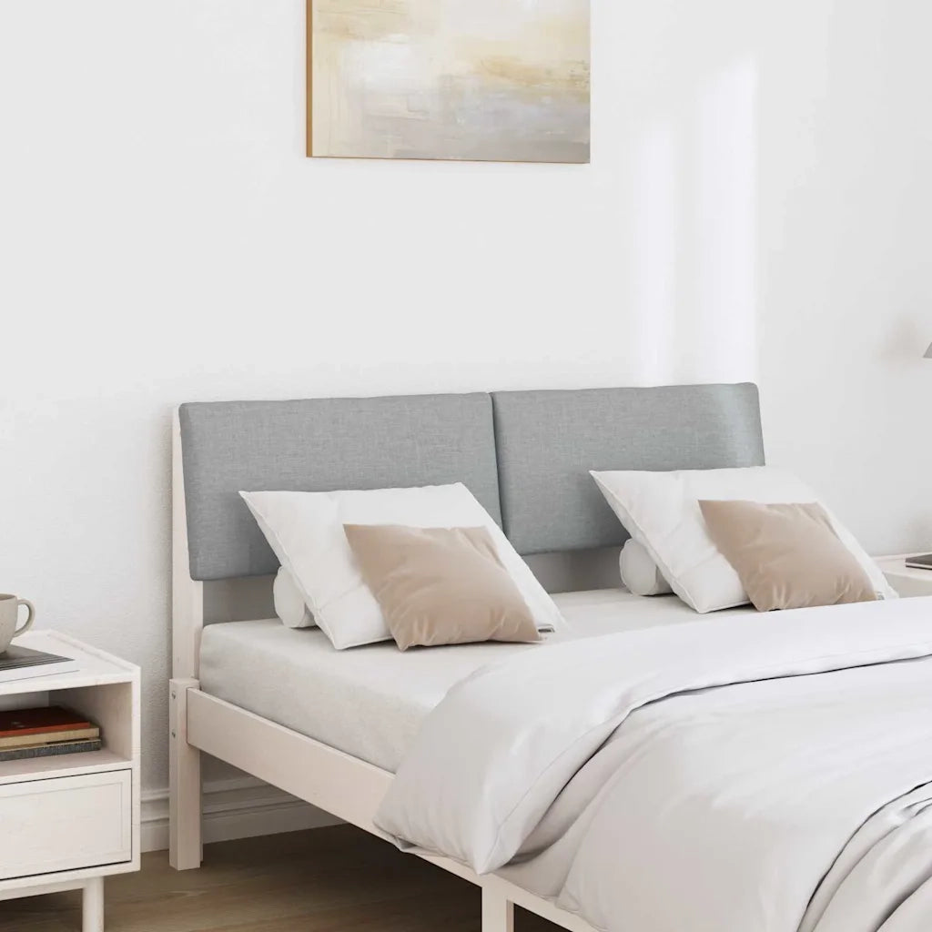 Testiera | Testata imbottita Grigio chiaro 120 cm Pino massello