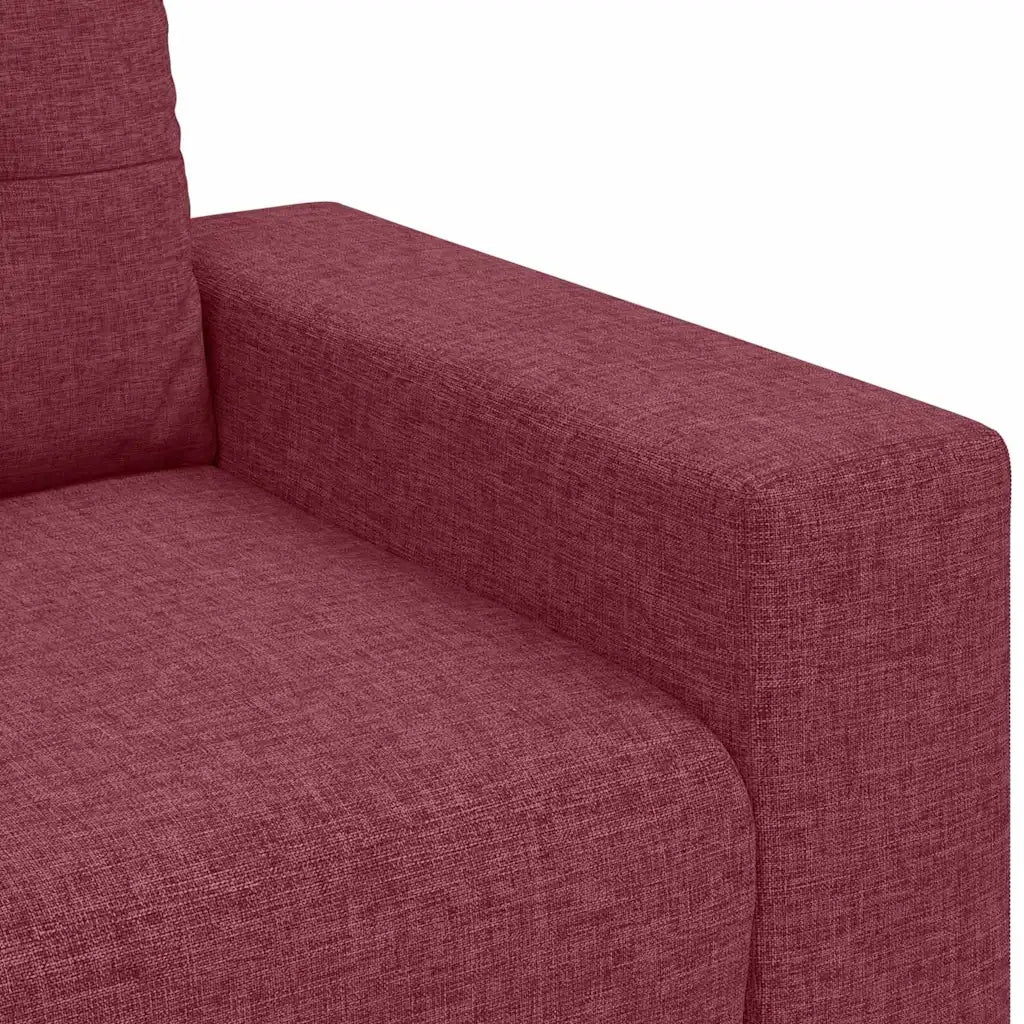 Divano 3-Persone con cuscino Rosso vino Tessuto 4105091