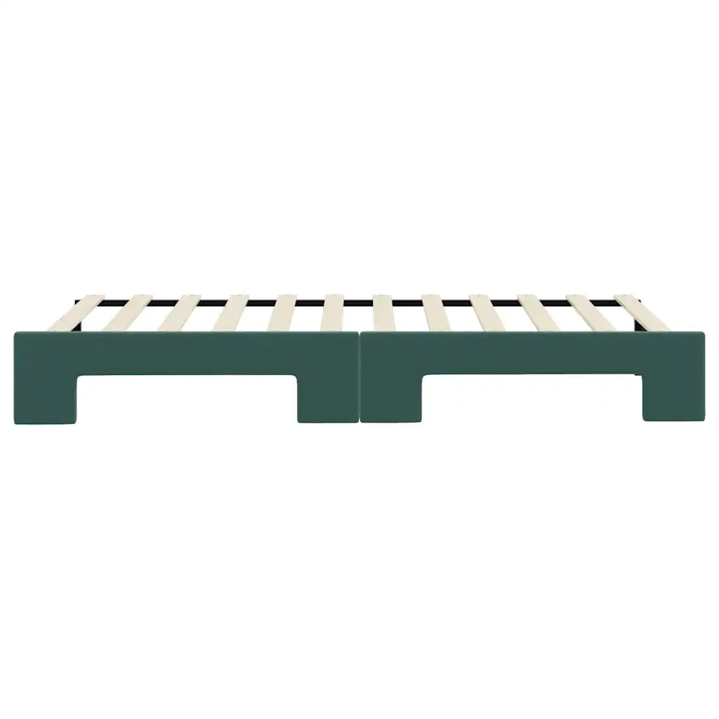 Divano letto | Sof¨¤ letto | Letto singolo Estraibile Verde Scuro 90x200cm Velluto
