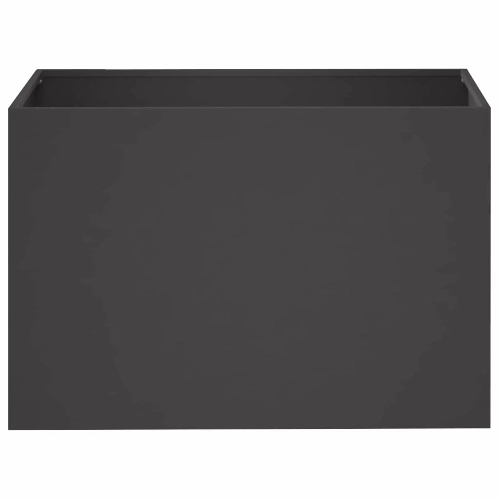 Vaso da giardino Nero 60 x 40 x 40 cm Acciaio laminato a freddo 8005680