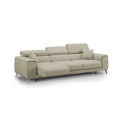 Fusion Divano con 3 sedute allungabili in tessuto smacchiabile T05 260 cm panna