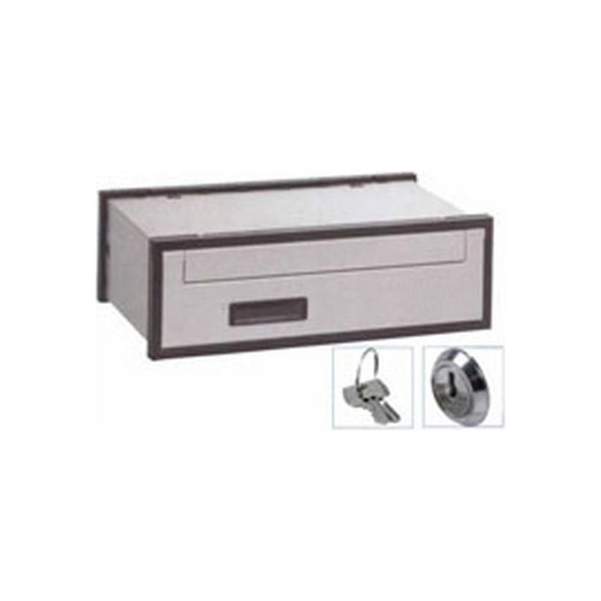 Silmec 30-601.72 Casellario Postale Orizzontale Serie SC6 Corpo Acciaio Zincato Portina Alluminio Silver Funzione Imbucare Frontale Ritirare Posteriore colore Silver