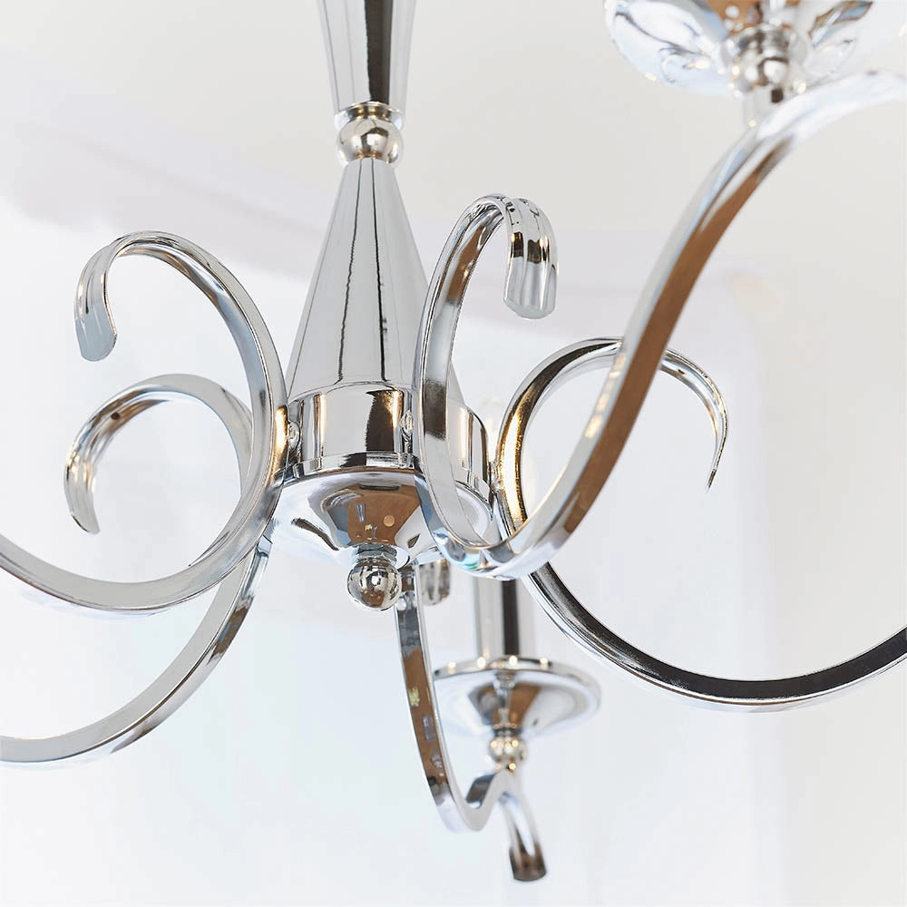 Lampadario Kora Endon cromato 5 luci E14 dimmerabile
