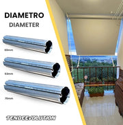 Rullo Avvolgitore Ferro Zincato Ø70 | Tenda da Sole | Lunghezza 3,5m | Universale & Resistente