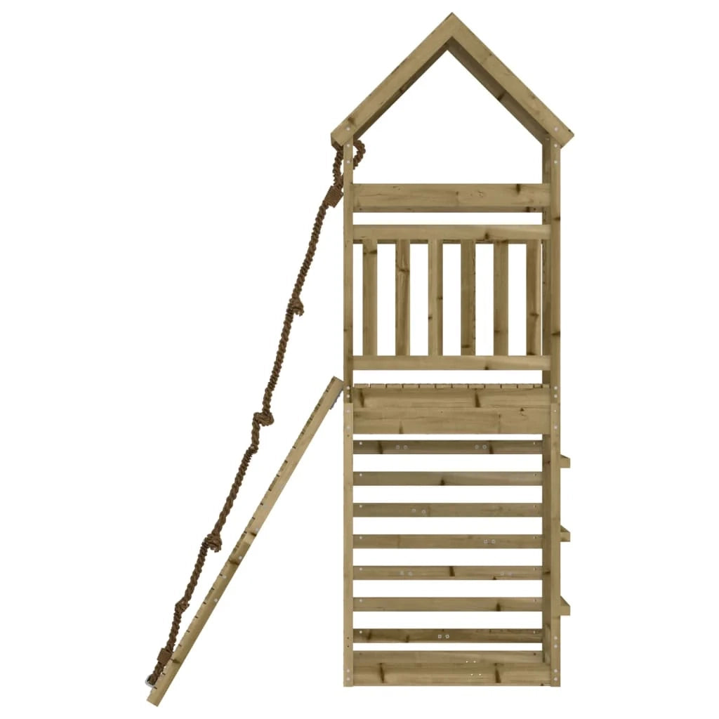 Casetta da gioco con parete da arrampicata 55 x 175 x 264 cm legno di pino impregnato 02_0004854