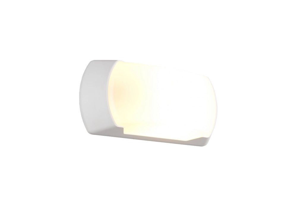 Applique da esterno rotonda CUMANA RL 1xE27 bianca IP65