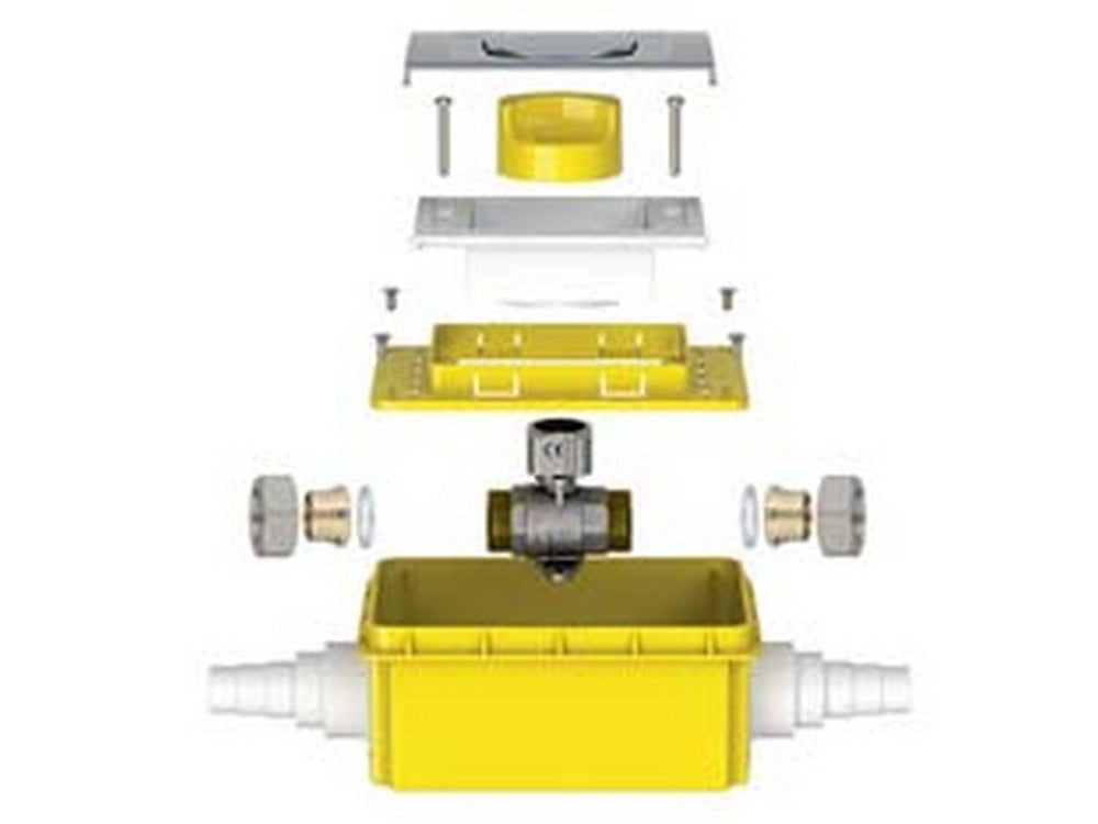 1pz valvola a sfera da incasso gas-box a saldare - codoli ø mm.16 cod:ferx.fer304917