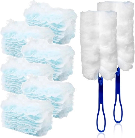 Magnetizzatore di polvere 60 pezzi con maniglie per aspirapolvere microfibra - Polveriera - Confezione di pulizia - Aspirapolvere - Casa - Pulizia - Aspirapolvere - 2 pezzi